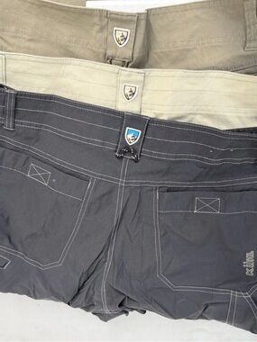 Kuhl Renegade Pants Performance Hiking Mens Size 32x34  LOT OF 3 Charcoal Tan